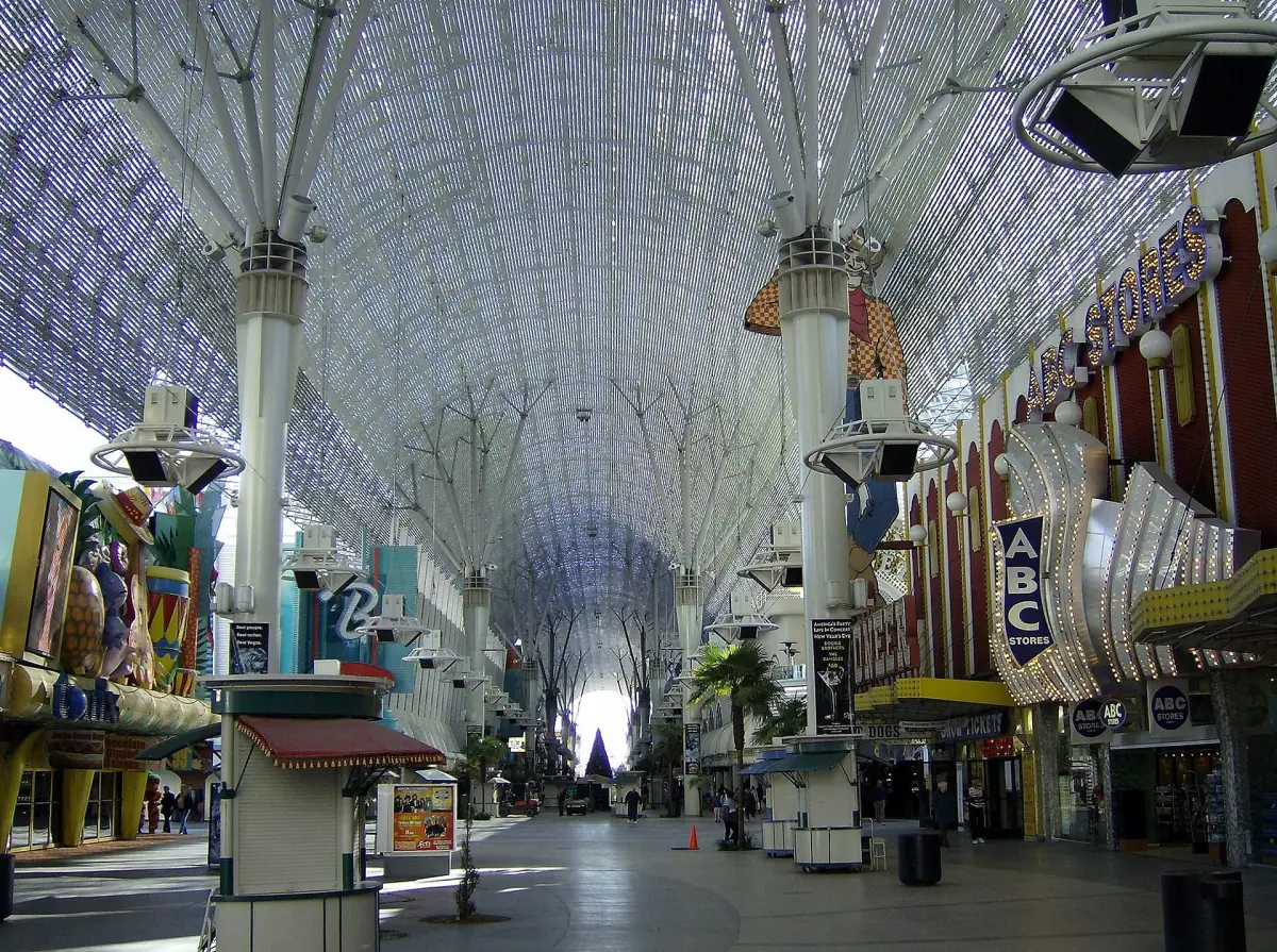 The light canopy over Fremont Street