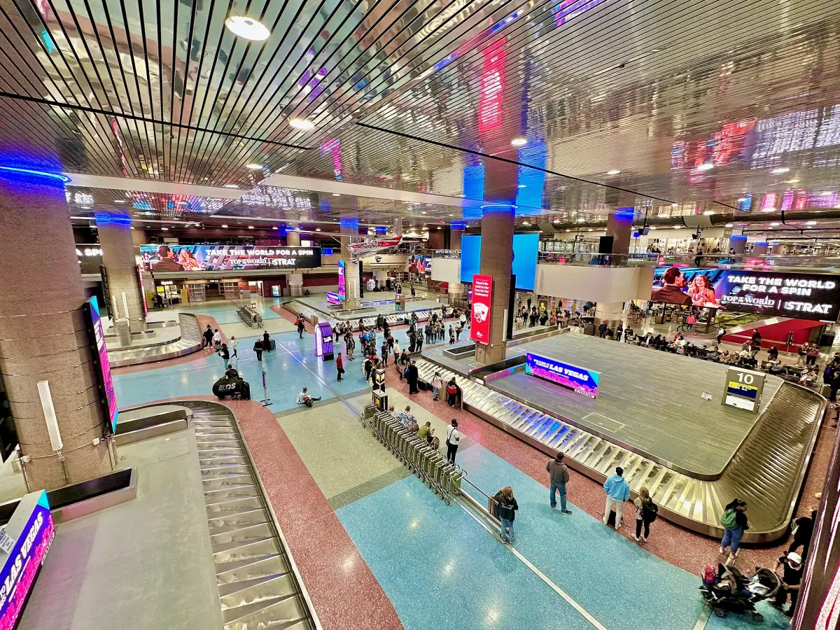 Baggage claim at Harry Reid International Airport